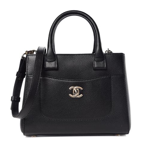 chanel grained calfskin mini neo executive shopper tote|Chanel Mini Neo Executive Shopper Tote Black Grained Calfskin .